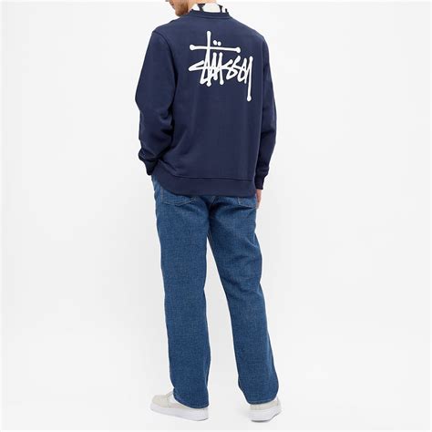 felpa stussy blu navy